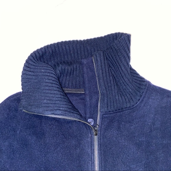 Turnover Navy Wool Blend Coat ๐ - Picture 4 of 7